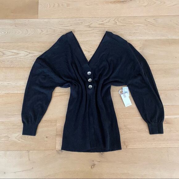 Good American - Waisted Cardi in Black - Picture 1 of 5